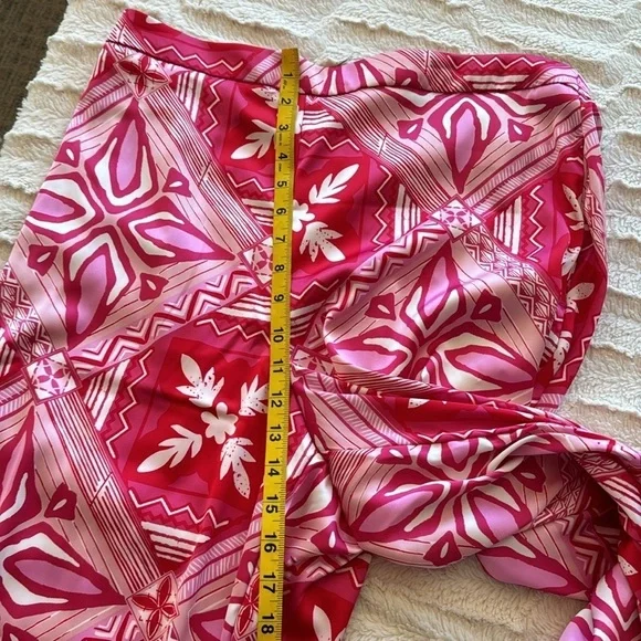 Caroline Constas two-piece set printed long sleeve cropped top & wide leg pants